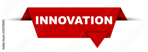 red vector banner innovation