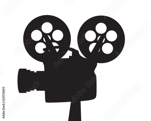 Retro film camera. vector illustration