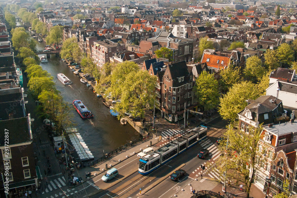 Obraz premium widok z lotu ptaka na utrecht