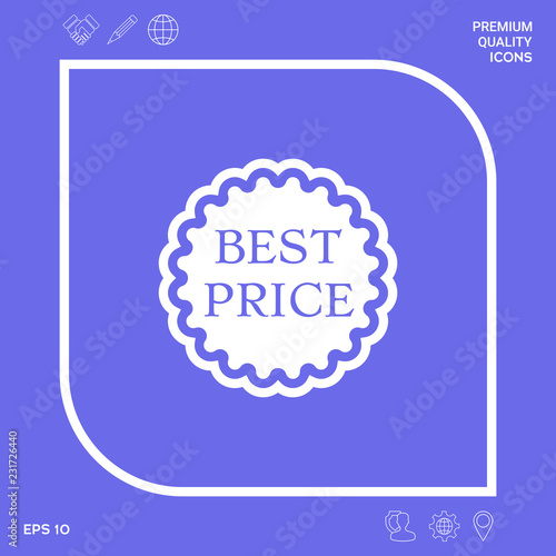 Best Price label icon. Graphic elements for your design