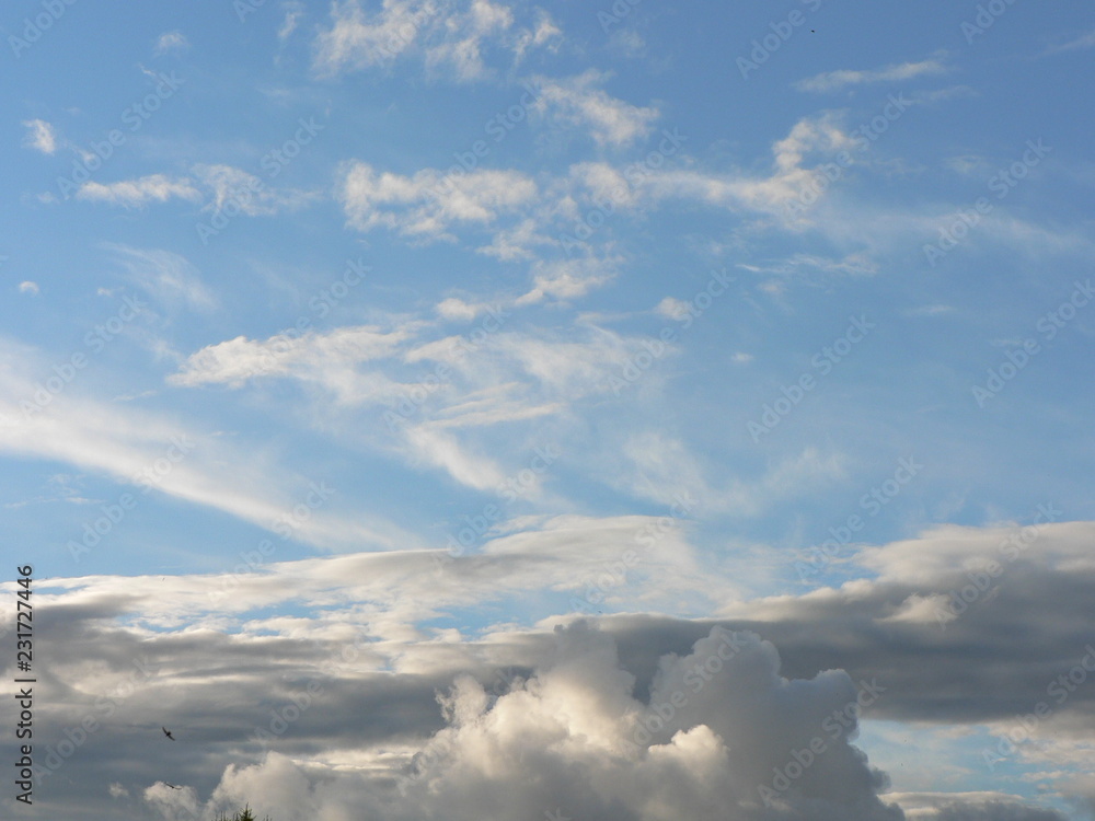 blue sky with clouds