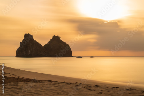 Fotografía poente na praia do bode