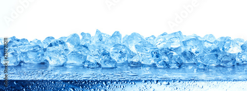Heap of crushed ice isolated on white background