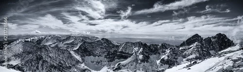 Obraz Zimowy widok na Góry Skaliste w Kolorado. Zdjęcie zrobione z ośnieżonego szczytu Humboldt Peak.
