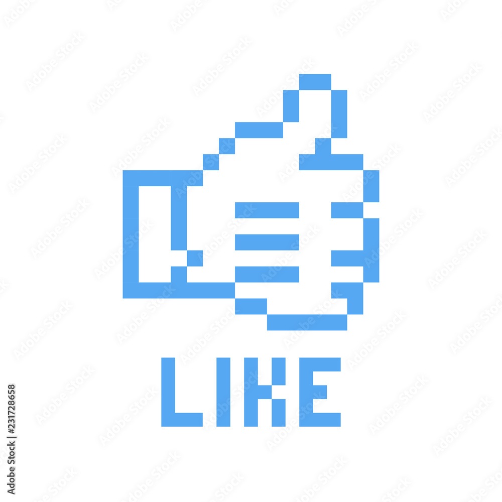 Like pixel. Like icon. Like logo. Vector illustration