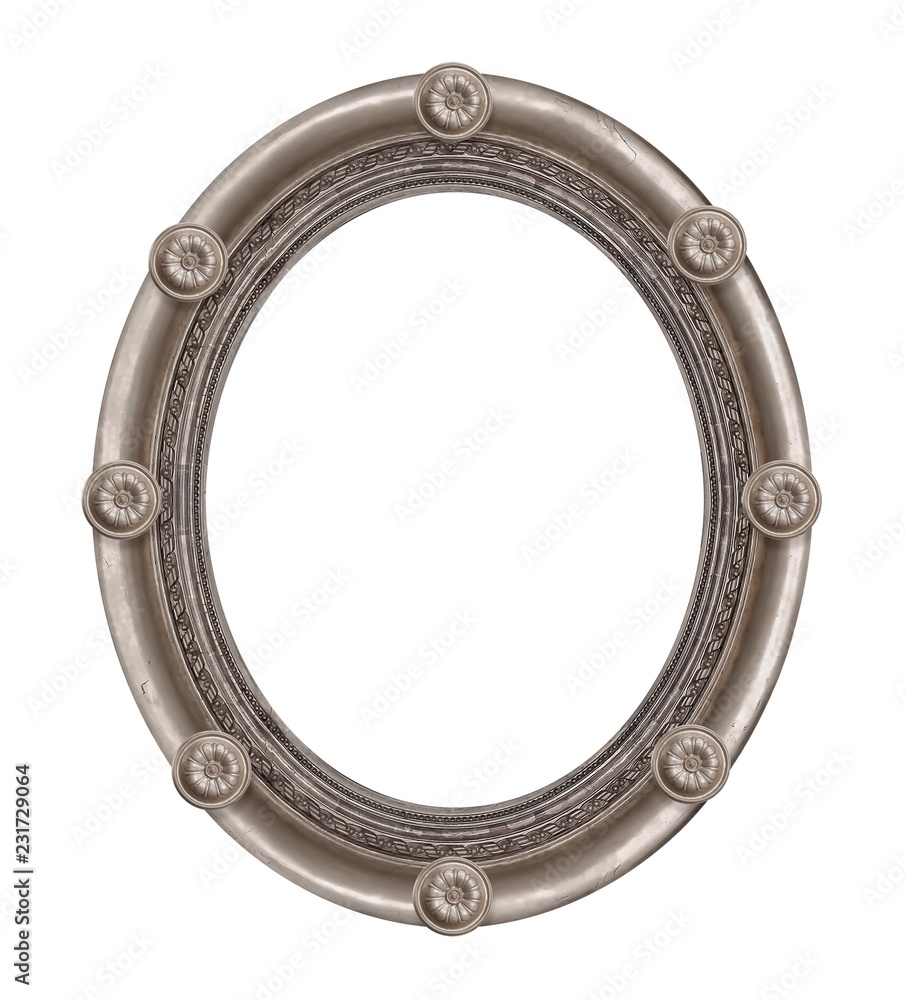 Silver frame for paintings, mirrors or photo isolated on white background Silver frame for paintings, mirrors or photo isolated on white background