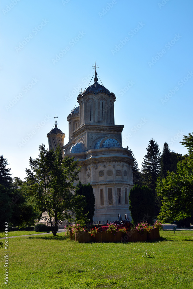 Fototapeta premium The Cathedral of Curtea de Arges, Romanian Orthodox Monastery. Curtea de Arges, Romania.