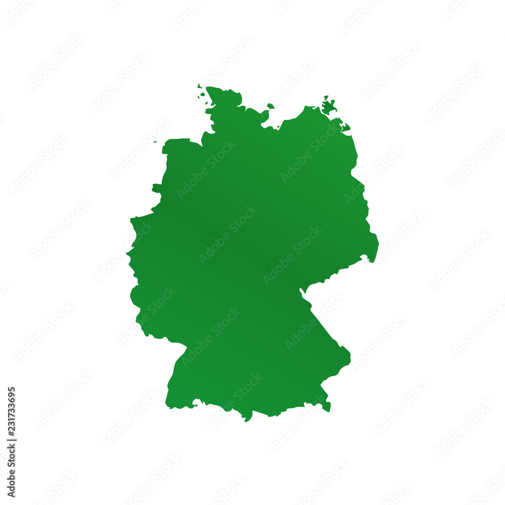 map of Germany. Green color
