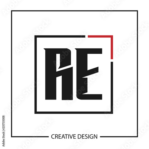 Initial Letter RE Logo Template Design Vector Illustration