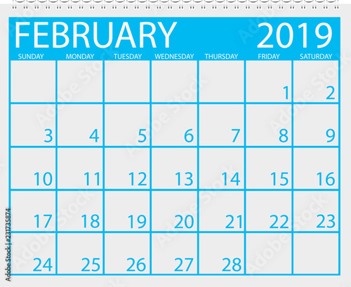 Calendar February 2019