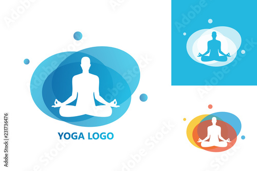 Yoga Logo Template Design Vector, Emblem, Design Concept, Creative Symbol, Icon