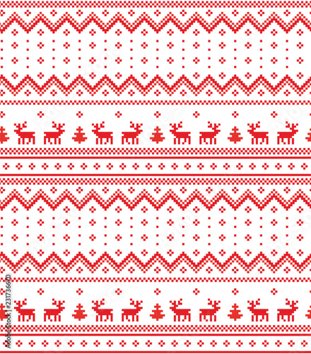 New Year's Christmas pattern pixel vector illustration