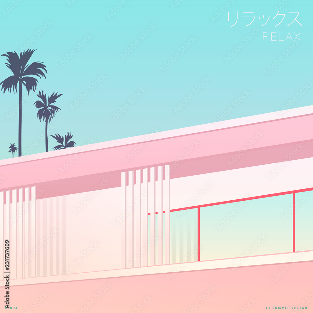 Fototapeta premium nostalgiczny motel na plaży w miami