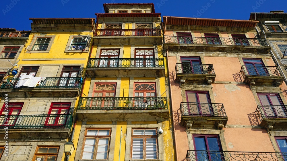 residencial area of porto with traditional houses residencial area of porto with traditional houses