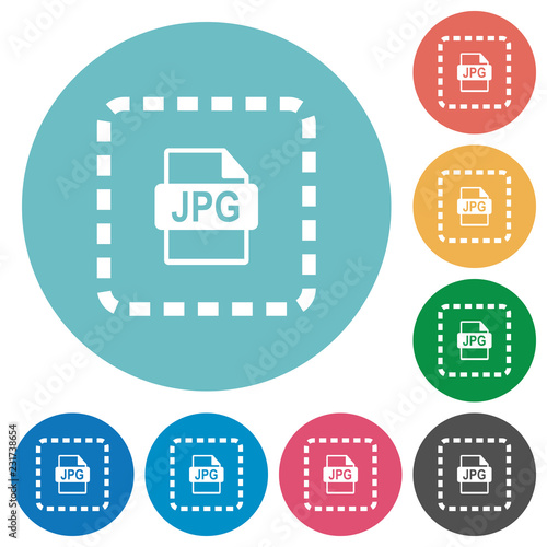 Place jpg file flat round icons