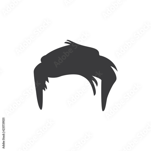 Short male hair vector icon