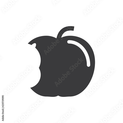 Apple big bite vector icon