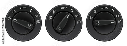 Headlights selectors. Car elements