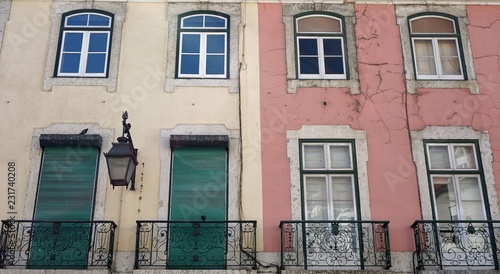 residencial area of lisbon with colorful houses