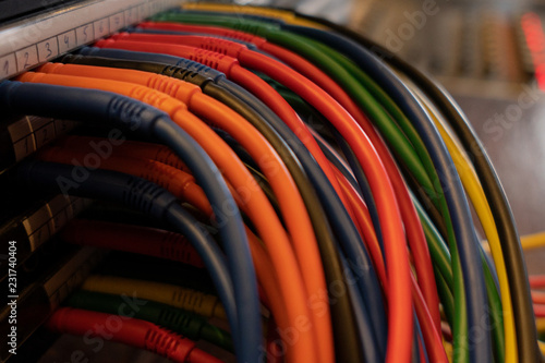 colorful cable isolated on white background