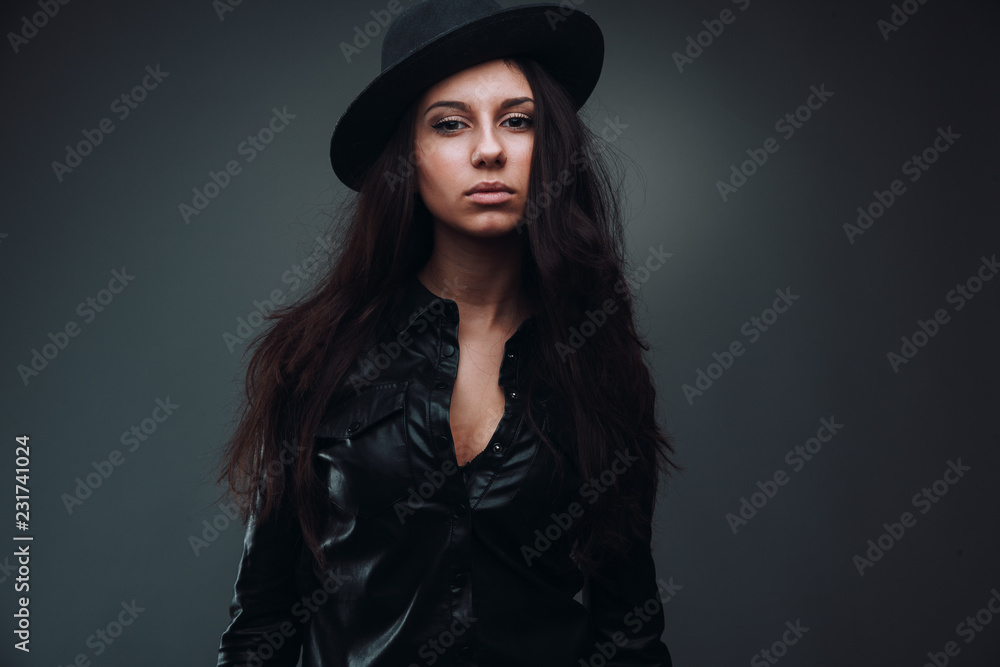 Girl in black hat Girl in black hat