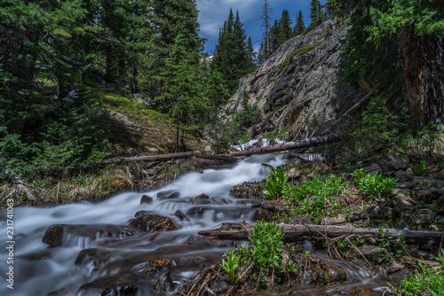 Enchanting Mountain Stream. River near Leadville in the Colorado Rocky Mountains, Mt. Massive & Mt. Elbert