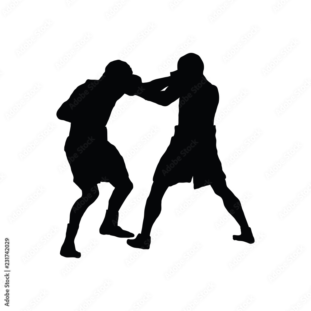 Boxing silhouette Boxing silhouette