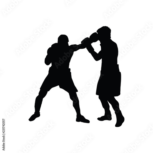 Boxing silhouette