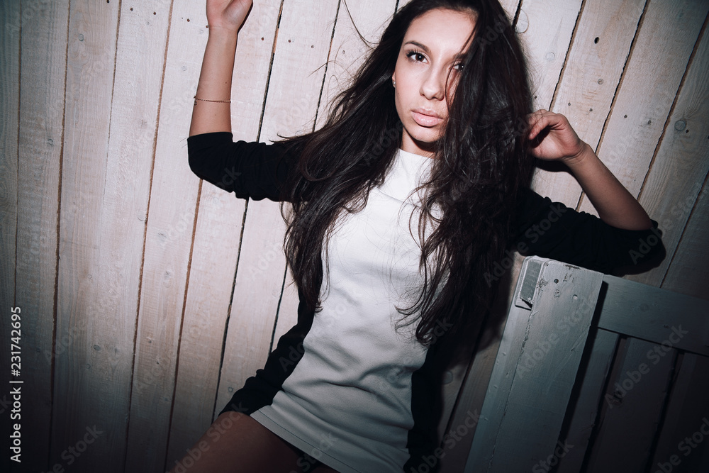 Fototapeta premium Sexy brunette posing