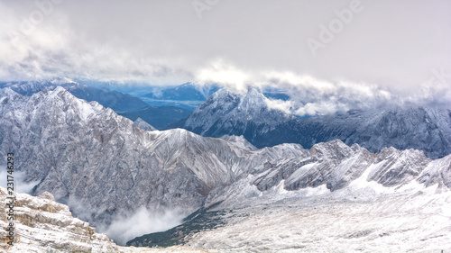 Wallpaper Mural The view from top of Zugspitze, Germany Torontodigital.ca