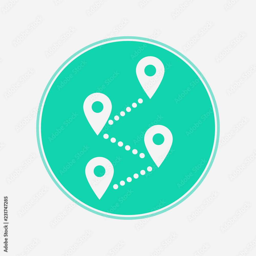 Map pin flat design style modern icon, pointer minimal vector symbol, marker sign Map pin flat design style modern icon, pointer minimal vector symbol, marker sign