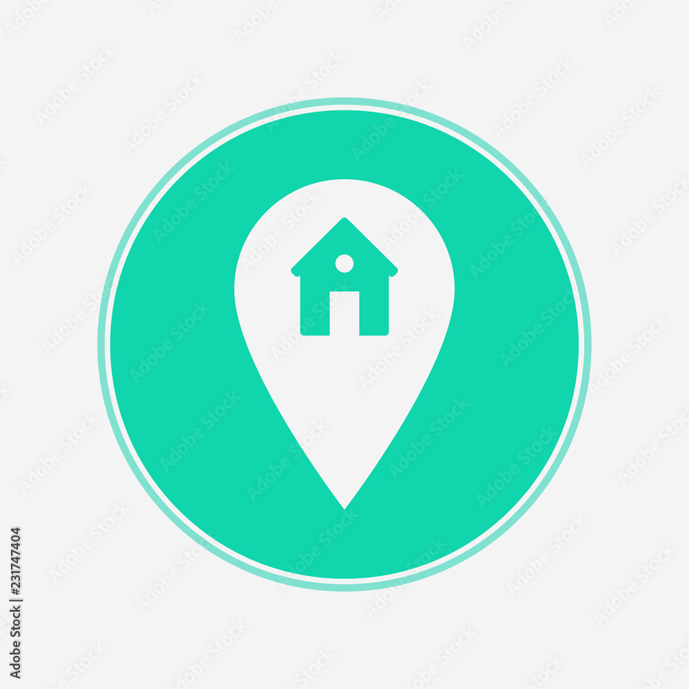 Map pin flat design style modern icon, pointer minimal vector symbol, marker sign Map pin flat design style modern icon, pointer minimal vector symbol, marker sign