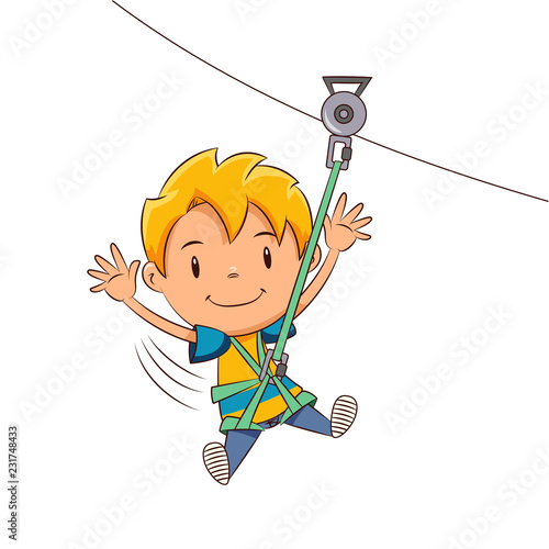 Kid ziplining tour