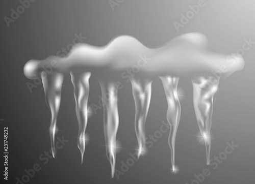 Icicle ice stalactite