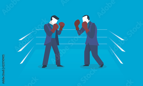 Конкуренция, борьба, 	 contest. Business vector illustration