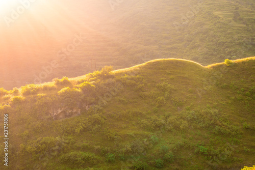 Sunset in Himalayas - Sankri, Uttrakhand, India photo