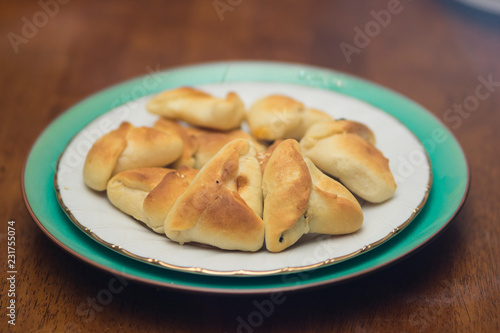 Fresh pastry stuffed with cheese and spinach 