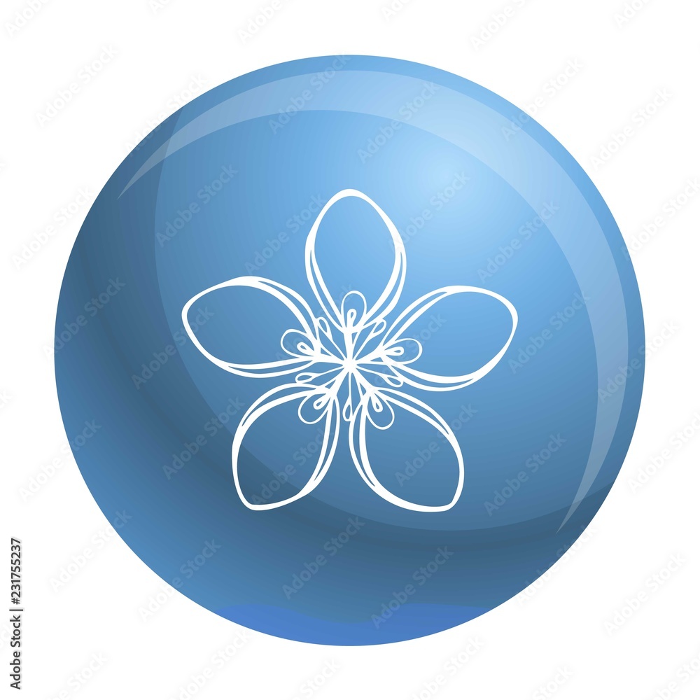 Cosmetic flower icon. Simple illustration of cosmetic flower vector icon for web design isolated on white background Cosmetic flower icon. Simple illustration of cosmetic flower vector icon for web design isolated on white background