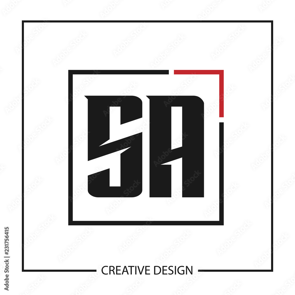 Initial Letter SA Logo Template Design Vector Illustration Initial Letter SA Logo Template Design Vector Illustration