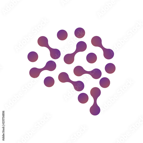 WebBrain Logo silhouette design vector template. Think idea concept. Brainstorm power thinking brain Logotype icon Logo.