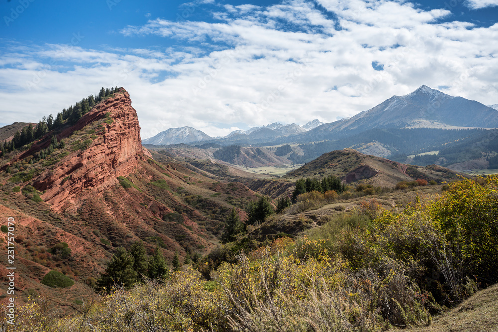 Naklejka premium Kyrgyzstan landscape