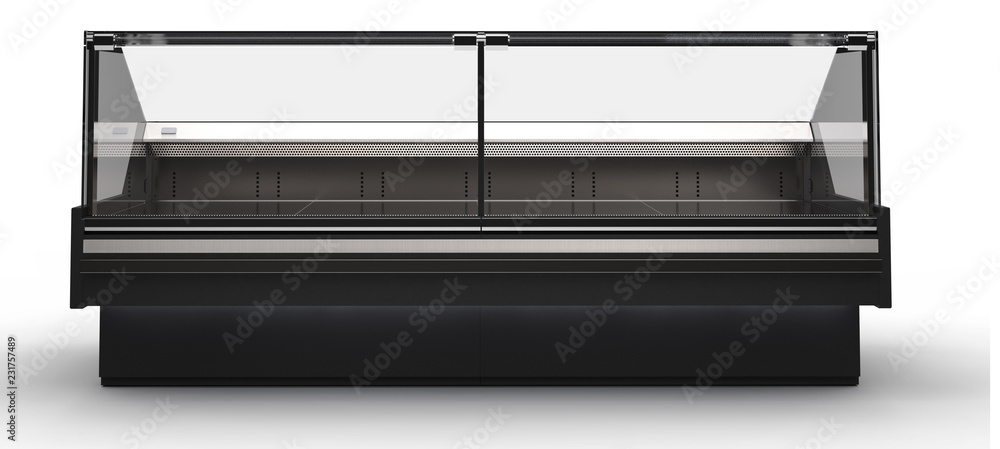 Showcase front view. 3d illustration. Showcase front view. 3d illustration.