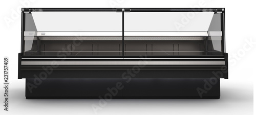 Showcase front view. 3d illustration.