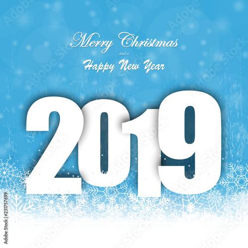 snow fall background for christmas and New Year 2019