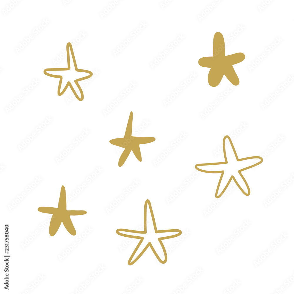 Hand drawn doodle stars, vector collection Hand drawn doodle stars, vector collection