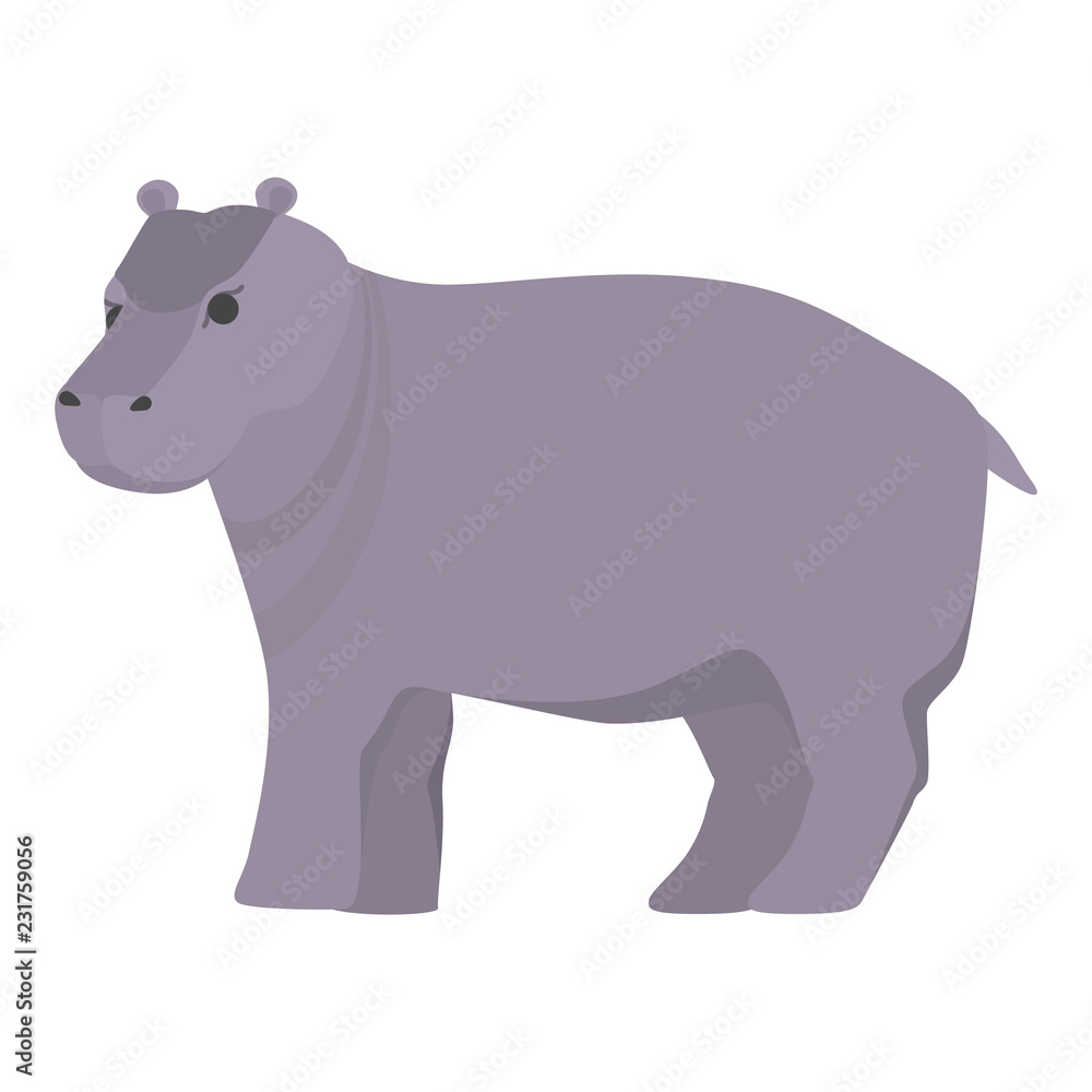 Obraz premium Behemoth or hippopotamus from africa. Wild hippo