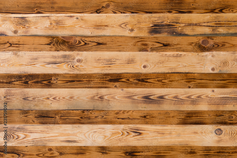 Naklejka premium Brown wood plank wall texture background 