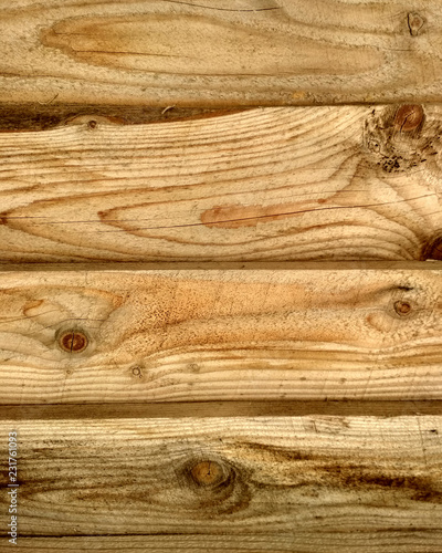 Wooden background in front view.