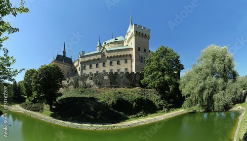 romantic Bojnice castle in the western part of Slovakia