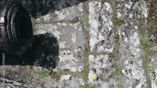 Old canon at Monterreal Fort view from above photo